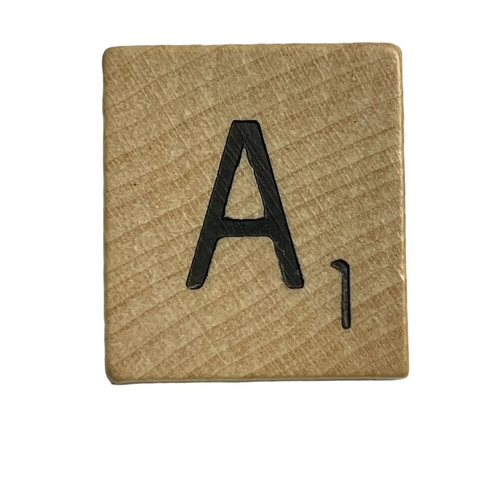 Scrabble Game Piece Letter A Replacement Wood Tile Genuine Standard Edition mq